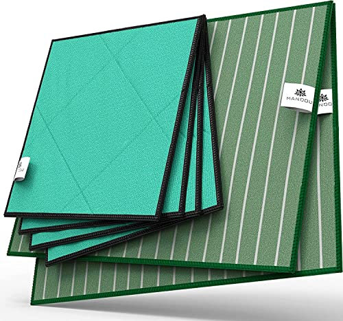 LÖWENKÖNIG - MANDOU 6x Chiffons en Bambou Vert 4x 25x25cm I 2x 30x40cm pour la Cuisine, la Maison, la Salle de Bain, Le Verre Brillant, Les Chiffons Tout Usage Bambou, Chiffons, Chiffons de Nettoyage