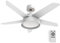 UNIVERSALBLUE Ventilador de Techo con Luz LED Silencioso | 5 Aspas y 5 Velocidades | Ventilador Marrón Blanco con Motor DC (Madera Narai)