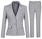 YYNUDA Anzug Set Damen Business Hosenanzug Slim Fit Blazer mit Anzughosen Elegant für Office Hochzeit Grau XL