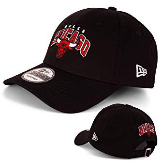 New Era - Berretto da baseball da uomo, edizione limitata con ricamo della squadra sul retro, fantasie e squadre a scelta, modello 9Forty Chicago Bulls Black Taglia unica