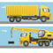 Sunnywall® Wandbordüre Bordüre Baufahrzeuge Bagger einzigartiges Design | Baby- Kinderzimmer Dekoration | hochwertiges Tapetenvlies | 400 x 12 cm