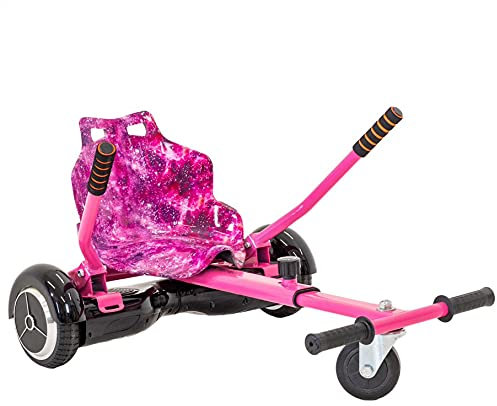 iRollers HoverKart Galaxy Pink Kart Attachment Fits All Hoverboards Swegways 6.5, 8, 10 Adjustable Hoverboard seat go Kart for Hoverboard Compatible Sleek Cool UK Seller Limited Edition