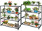 Taylor & Brown 2 x 4 Tier Greenhouse Staging and Shelving Racks | Free Standing Outdoor Plant Stand | Tiered Garden Plants Rack for Potting, Pots or Trays