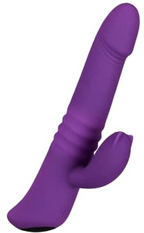 EIS Stoßender Rabbit | Vibrator | wasserdicht | wiederaufladbar | 22,5 cm | hautfreundliches Silikon | Sex Spielzeug für Frauen | Erotik | Mehrere Vibrationsprogramme | Klitoris-Stimulation | Sex Toys