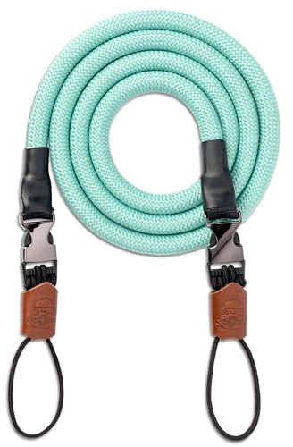 C-Rope Kameragurt Climber aus Kletterseil, Umhängegurt, Kamera-Gurt für alle Kameras aus Kletter-Seil (Mighty Mint, 100cm)