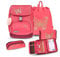 Belmil Premium Comfy Plus ergonomisches Schulranzen Set 5 - teilig, für kleine Kinder/Erstklässler - STAEDTLER, Brustgurt, Hüftgurt, Magnetverschluss (405-73/P/S) (Coral)