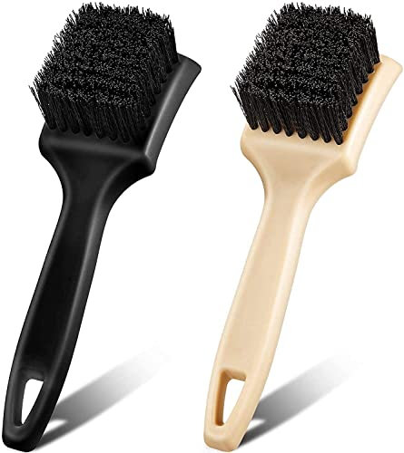 Coocar Lot de 2 brosses de roue et de nettoyage de pneus pour voiture, tapis intérieur et tapisseries