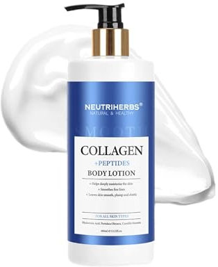 Neutriherbs Körperlotion für Frauen Trockene Haut mit Kollagen und Haferflocken Organische Körperlotion Glättet feine Linien für alle Hauttypen 13.52 Fl Oz Pumpflasche