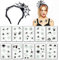 Spinne Temporäre Tätowierung,10 Stück Halloween Spinnen Spinnenweben Tätowierungen Spinnennetze Gesicht Tattoos Aufkleber mit Spider Ghost Hair Hoop Cosplay Teufel Stirnband für Halloween Party