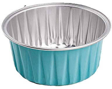 Cikiki Lot de 10 ramequins jetables en aluminium pour cupcakes avec couvercles - 130 ml