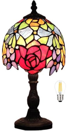 Bidesen 6 Kleine Blumen Blume Pastoral Tiffany Stil Tischlampe Nachttischlampe Schreibtischlampe Wohnzimmer Bar Lampe