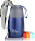 Milu® Thermobehälter für Essen 450ml, Edelstahl Warmhaltebehälter mit Löffel, Thermobecher Essen, Thermo Lunchbox für Kinder, Erwachsene, Thermobox Suppen, Babybrei, Speisebehälter Navyblau, 450ml
