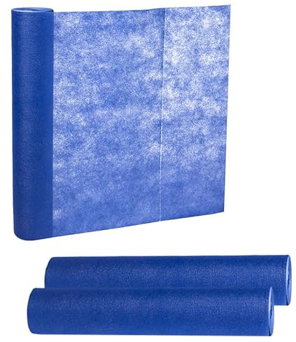 Virsus 3 Rotoli Runner da Tavola in Tessuto Non Tessuto, misura totale 40 cm x 72 Metri, Peso 45gr/mq, Pretaglio 30cm, Tovagliette monouso, per la ristorazione, per Eventi, Matrimonio (Blu)