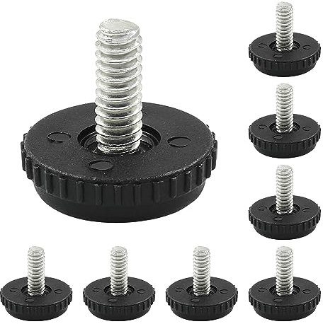 BokWin Möbelgleiter mit Gewinde, 6 mm, verstellbare Nivellierbeine, Möbelgleiter für Stuhl, Tisch, Gartenmöbel, 8 Stück