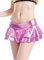 Maeau - Jupe Plissée Ultra Courte pour Femmes Jupe Moulante Sexy à Taille Basse en Faux Cuir Mini Jupes - Rose - S