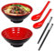 MEGYAD Lot de 2 bols à ramen japonais de 20 cm avec 2 baguettes et 2 cuillères - Parfait pour ramen, pâtes, soupe, 4000 ml