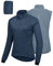 33,000ft Women's Cycling Jacket Waterproof Breathable Running Jacket Women High Visibility Reflective Cycling Vest with Removable Sleeves Midnight Blue S