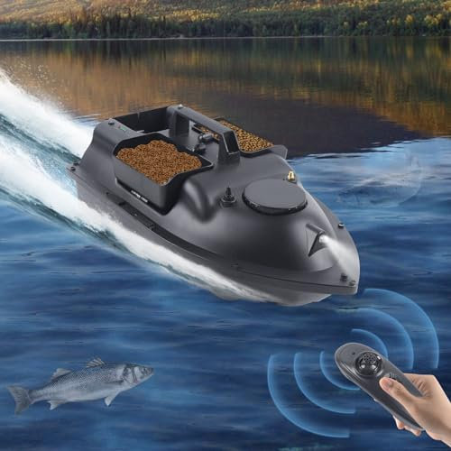 LOYEMAADE 500M RC Futterboot 2k Futterboot Angeln Nachtangeln Köderboot Baitboat,Fernbedienungsentfernung 500 m/1640 Fuß liefern