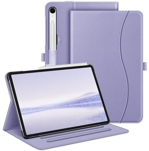 FINTIE Custodia per Samsung Galaxy Tab S10 Lite 2025 10.9/S10 FE 10.9/S9 FE 10.9/S9 11 - Multi-angli Protettiva Case con Tasca Auto Sveglia/Sonno, Lilla Viola