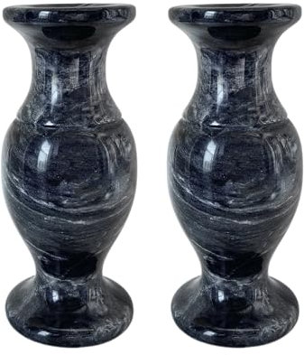 Friedhofsvasen für Grabdekorationen, natürlicher Granit, Blumenvasen für Friedhof, 2 Stück