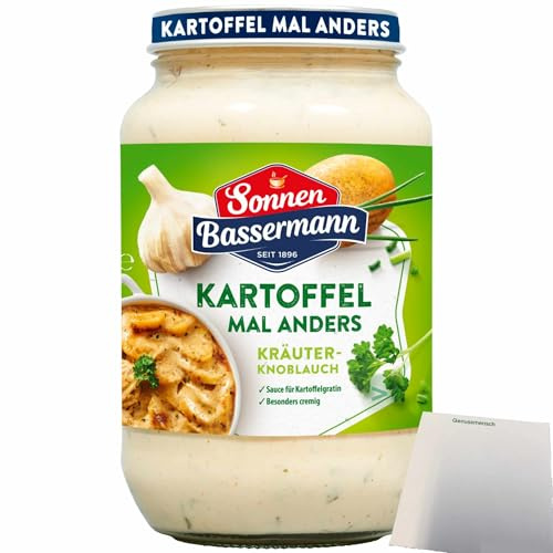 usy Bundle für Sonnen Bassermann Kartoffel mal anders Kräuter-Knoblauch (405g Glas) + usy Block