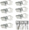 100 clip per tende, clip per tende, mollette per finestre, espositori, divisori, auto (bianco)