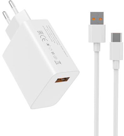 Xiaomi Caricatore Rapido 33W, con Cavo USB C 2m, Turbo Caricatore e Cavi per Xiaomi, per Xiaomi 11 Lite/Mi 11i/10T Lite/Mi 10T Pro/Mi 10T/Redmi Note 13 Pro/11s/13/12/12 Pro/11/10Pro etc