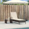 Homgoday Sonnenliege mit Rollen und Auflage Gartenliege 3-Fach Verstellbare Rückenlehne Relaxliege Gartenmöbel Liege Liegestuhl Strandliege Gartenmöbel 110 KG Belastung Schwarz Poly Rattan