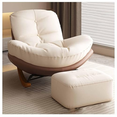 Schaukelstühle, Schaukelstuhl Für Das Kinderzimmer, Weicher Schaukelstuhl Mit Fußhocker-design, Bequemer Gepolsterter Schaukelstuhl Glider Rocker, Wohnzimmer-sofa-schaukelstuhl-(Color:Schaukelstuhl-c)