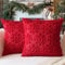 TOYPOPOR 50CM x 50CM 2er Set Weihnachten Kissenbezüge Wolle Kissenbezüge Weicher Plüsch Kurzer Wollsamt Dekokissenbezuge Luxuriöses Sofakissen Europäische Kissenhülle für Sofa Schlafzimmer