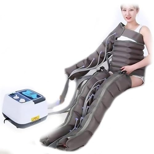LBJDJYB Masajeador compresor de Aire, Masajeador de Pies y Piernas Brazos Cintura Botas de Compresión Máquina, Drenaje linfático de 6 Cavidades para aliviar el Dolor Muscular