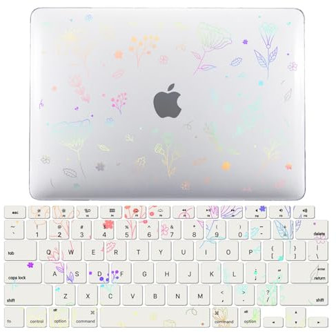 JZ Case for MacBook 12 inch Model A1534 Laptop Hard Shell Cases [Flash Clear][Keyboard Cover] - LT14
