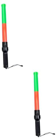 Hohopeti 2stücke Leuchtstab Für Verkehrssicherheit Tragbarer Notfall-warnstab Für Baustellen Parkanleitungen Und Veranstaltungen Mit Handgelenkband Ohne Batterie