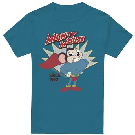 Cotton Soul Mighty Mouse 1942 Unisex T Shirt, Slate, Small
