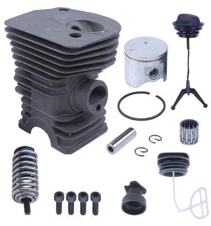 YRcEKH Kit de Tapa de admisión de Cilindro de pistón for Husqvarn 340 y 345. Compatible con Motosierra de 2 Tiempos. Reemplazo de Gasolina: n.° 503870276. Motosierra Gasolina.