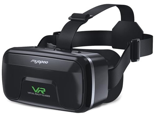 FIYAPOO Gafas de Realidad Virtual 3D para Juegos y películas realistas, Ligeras y cómodas, compatibles con Dispositivos Android y iPhone (4,7-6,6 Pulgadas) para niños y Adultos