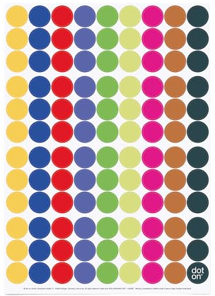 dot on Klebepunkte fridas 20 mm | 107 Sticker | perfekt als Ergänzung für alle dot on Kalender | Aufkleber Klebepunkte dots Planen Organisation Motivation Dekoration