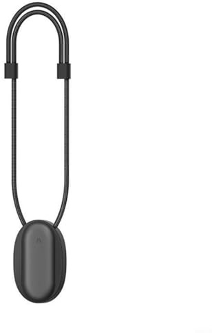 Magnetische Halshalterung für KI-Diktiergerät, magnetische Brusthalterung mit Umhängeband für PLAUD NotePin-Diktiergerät (nicht im Lieferumfang enthalten), verstellbares Schlüsselband(Schwarz)