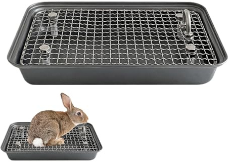 Bunny Müllbox 30x20x4,5 cm Abnehmbare Töpfchen -Ecke Toilette Edelstahl Katzentoilette Edelstahl -Töpfchen -Trainer Haustierkäfigzubehör Ideal Für Hasentraining Im Innenbereich