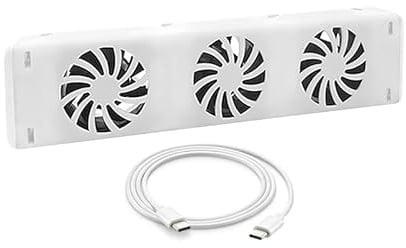 3-Fan Magnetic Radiator Fan,Fireplace Fan Heat Booster System with Temperature Sensor,Quiet Operation ROHS Certified Energy-Efficient Space Heater for Living Room Bedroom Office (EXTENSION KIT)