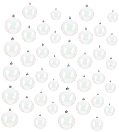 MUELODSIC 40 Stück Befüllbare Transparente Kunststoff Christbaumkugeln Schillernde Anhänger 3–6cm Weihnachtsdeko für Hochzeit Geburtstag und Selbstgemacht Baumgestaltung