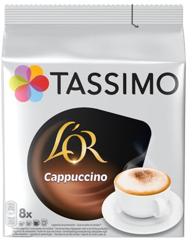 TASSIMO - Cappuccino Dosettes L'Or Compatible Tassimo | Onctueux et savoureux | Pour une pause gourmande | le paquet de 8 dosettes | LOT DE 3