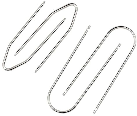 4 Pcs Universal Car Radio Removal Tool Keys, Silver Stainless Steel Stereo Release Pins, Auto Head Unit Extraction Kit, U and V Shape CD Player Repair Set
