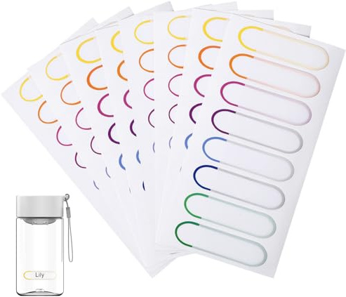160 PCS Waterproof Water Bottle Label, Write On Name Tag Stickers, Name Labels for Kids Stuff Daycare, Washable Reusable Self-Adhesive Labels, for School Supplies, Baby Bottles
