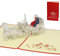 LINPOPUP®, LIN17068, Pop-Up Karte Hochzeitskarte 3D Karte Hochzeit Hochzeitseinladung Glückwunschkarte Brautpaar Hochzeitskutsche, N84