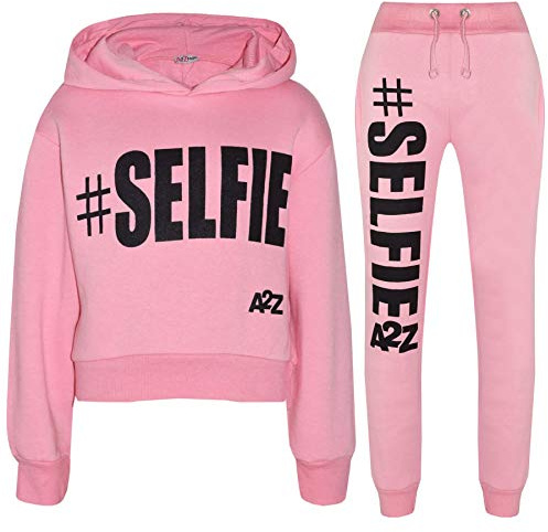 A2Z 4 Kids Girls Tracksuit Hoodie Sweatshirt Top Bottoms Comfortable Gym Jogging Suit Running Workout Jogging Joggers Activewear Sportswear Outfit Set Age 2-13 Years