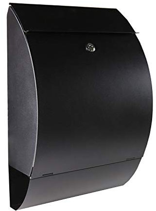 Briefkasten Design Postkasten Zeitungsfach Rolle Wand Mailbox in Schwarz 400054