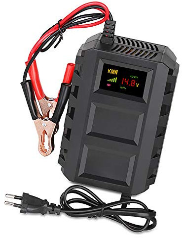 Carica Batteria Mantenitore, 12V 20A Multi Proictezioni Caricatore Intelligente Automato Caricabatterie Manutentore per Auto, Moto, ATV, Camper, Powers Ports (Nero)