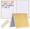 BNG Nail Art Display Book - 216 Colors, 240 Pcs False Nails Tips, Gold Leather