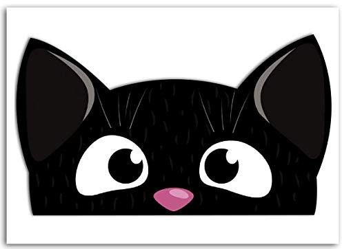 Biomar Labs® 1 x Vinyl Aufkleber Sticker Peeking Cat Lustige Katze Bumper Autoaufkleber Auto Motorrad Fenster Tür Laptop Fahrrad Tuning B 248